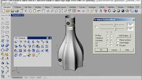 Move the First Control_Point with the BlendSrf command