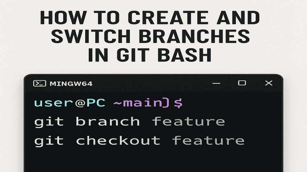 Create & Switch Git Branches in 3 Minutes (Git Bash Tutorial) - YouTube