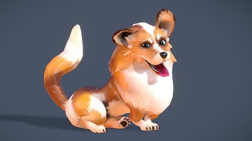 The Elegant Corgi  - Animated 3D Model