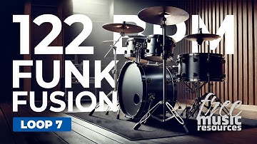 Funk Fusion Drum Loop – 122 BPM (4/4) | Practice & Jamming Groove – Loop 7