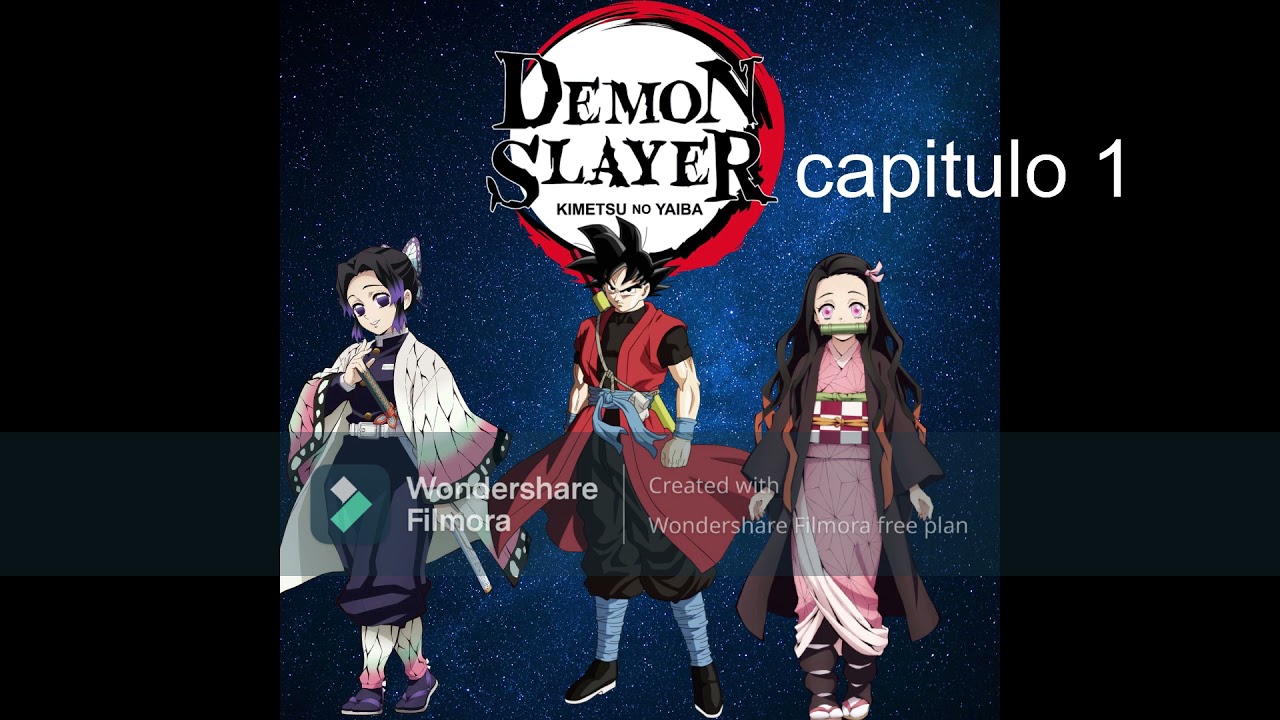 goku en kimetsu no yaiba/goku dios dimensional cap.  1