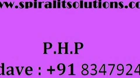 Live project training of PHP in Ahmedabad