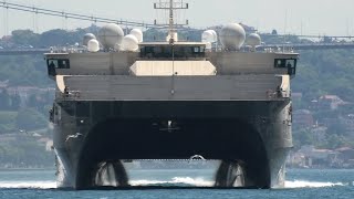 U.S. Navy Military Sealift Command expeditionary fast transport ship USNS Yuma transits Istanbul