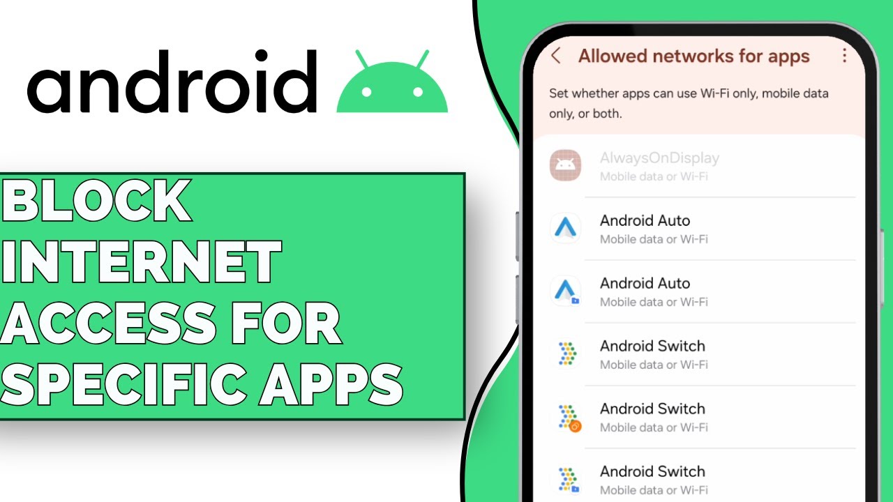 How to Block Internet Access for Specific Apps on Android (2024) - YouTube