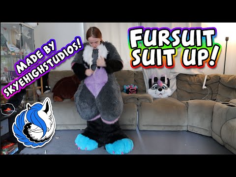 Skyehighstudios fursuit suit up! ~How to wear my fursuits!