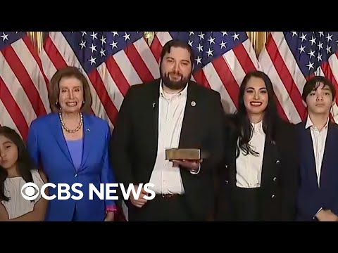 Mayra Flores becomes first Mexican-born woman to be sworn into Congress.