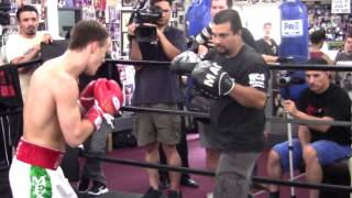 "Russian Mexican" Evgeny Gradovich - Workout on Mitts