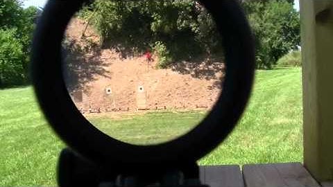 View through the Trijicon TA31H 4 x 32 ACOG