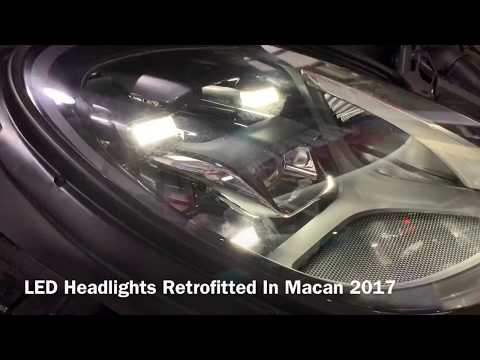 Porsche PDLS LED Headlights Retrofitted In Macan S 2017