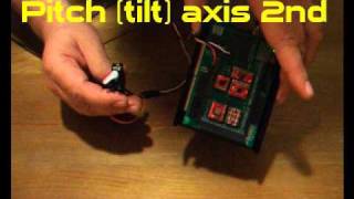 AeroQuad 3-axis camera servo motor stabilization test