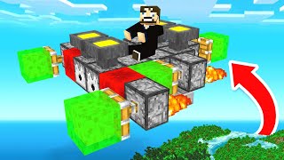 I made a Bamboo *FLYING MACHINE* in Minecraft