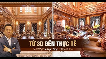 Biệt Thự Tân Cổ Điển  Tuyệt Đẹp Tại Vĩnh Phúc Từ Thiết Kế 3D Đến Thực Tế Thi Công Nội Thất