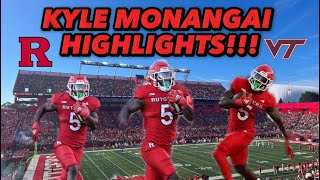 Kyle Monangai highlights vs Virginia Tech!! | 143 yards & 3 touchdowns! #rutgers #scarletknights