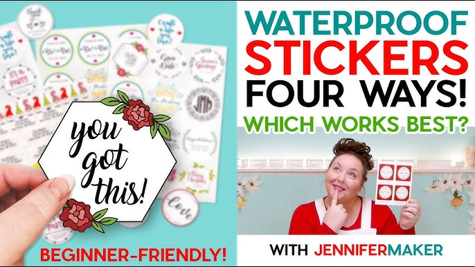 HOW TO LAMINATE STICKERS (WITHOUT A LAMINATOR)  2 Ways To Laminate  WATERPROOF Stickers With CRICUT 