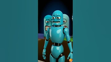 🚀 SKY-BLUE MONSTER SPITS BALLS 👾 | Hypnotic 3D Loop Animation #robot #ai #shorts