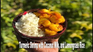 Turmeric Shrimp with Coconut Milk,and Lemongrass Rice