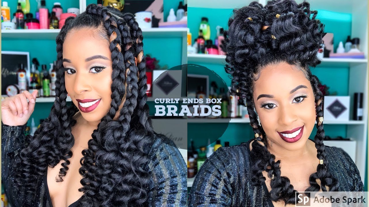 Featured image of post Goddess Jumbo Box Braids With Curly Ends