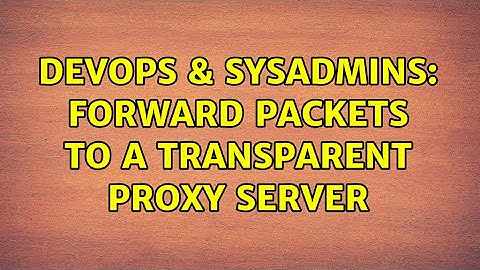 DevOps & SysAdmins: Forward packets to a transparent proxy server