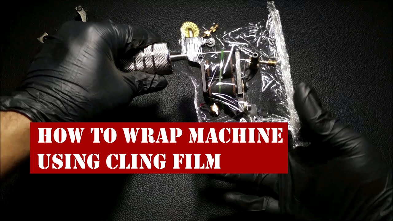 how to wrap tattoo machine and chord with cling film. YouTube