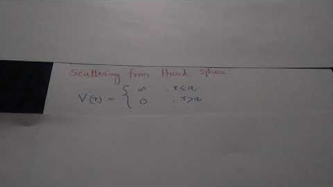 QM: Scattering from Hard Sphere