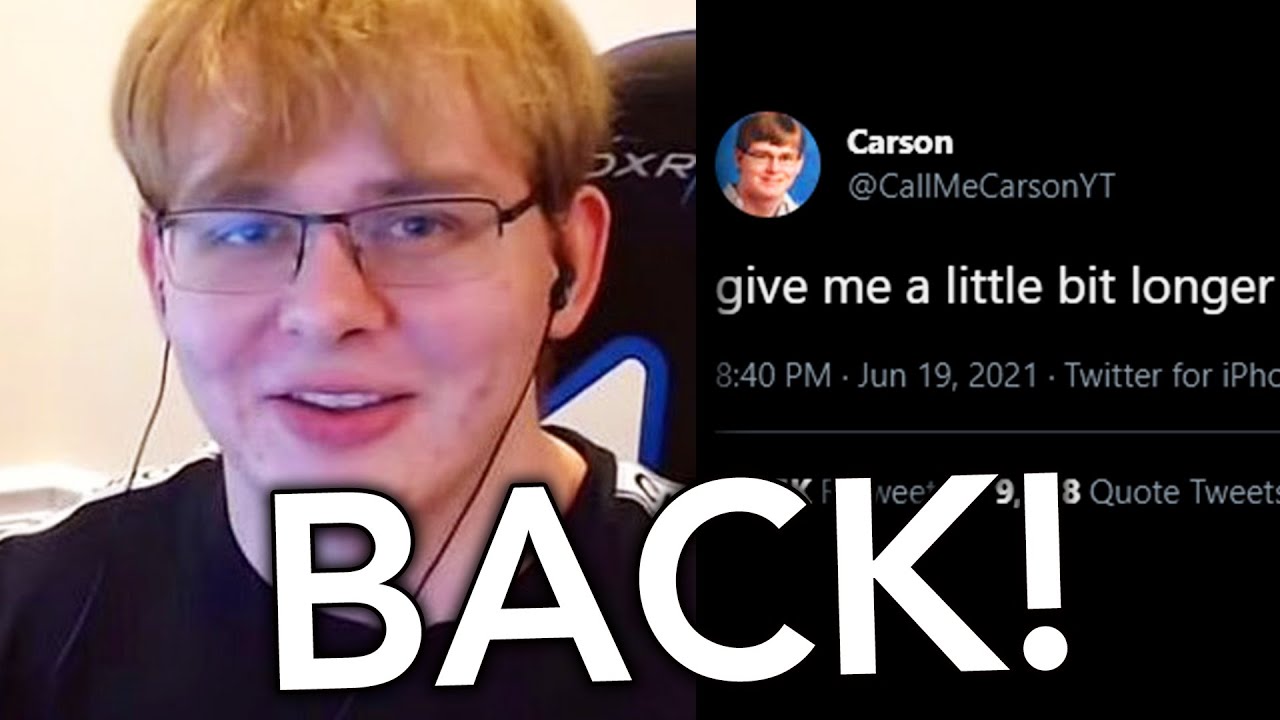 Callmecarson Is Coming Back Youtube Callmecarson Is Coming Back Youtube