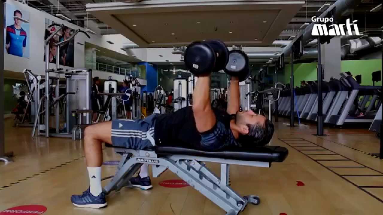 Press de Pecho con mancuernas Rutinas080200 YouTube
