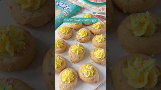 Confetti Cookie Deviled Eggs! #easter #deviledeggs