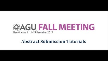 Tutorial: Fall Meeting 2017 Abstract Submissions: Adding, Editing, and Removing Authors (Step 5)