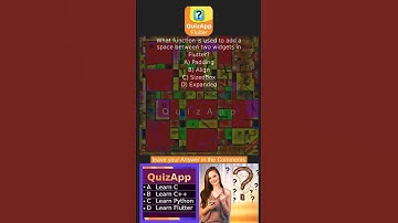 Flutter What function is used to add a space between two widgets in Flutter