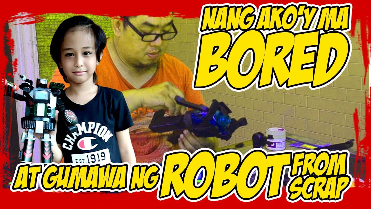 DIY Robot Made of Scrap Materials