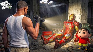 Gta V  Franklin And Shinchan Unexpectedly Found An Abandoned Ironmans Suit In Gta 5 Telugu gta5