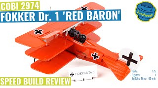 COBI 2974 Fokker Dr. 1 'Red Baron' - Speed Build Review