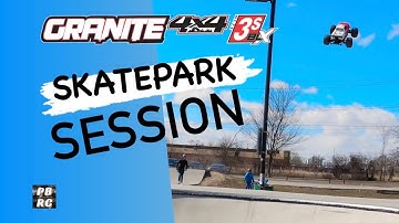 ARRMA GRANITE 3S BLX 4x4 BASH AT THE  SKATEPARK! | NEW GOPRO HERO 8