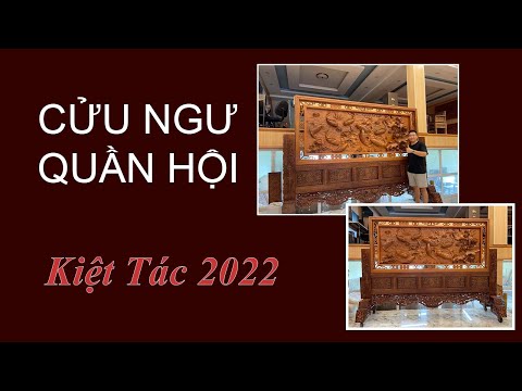 Video Tranh Gỗ Cửu Ngư Quần Hội | Đồ Gỗ Sơn Việt - youtube