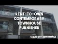 Furnished Rent-to-Own Contemporary Townhouse near BGC (Bonifacio Global City) | Taguig, Metro Manila