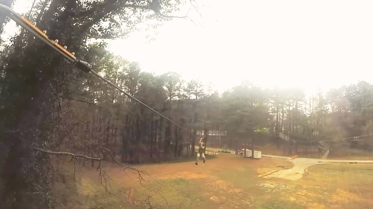 Family zipline at Treetop Quest in Dunwoody YouTube