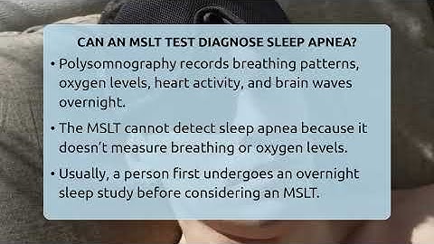 Can An MSLT Test Diagnose Sleep Apnea? - Sleep Apnea Support Network
