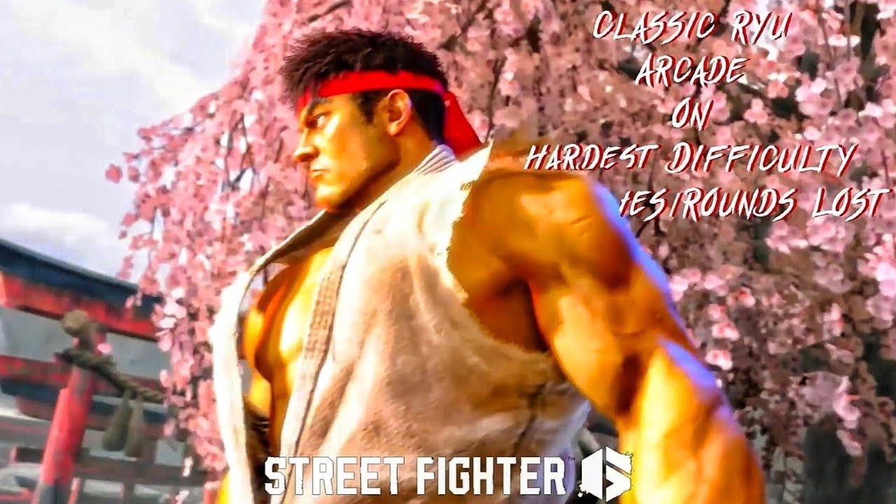 Street Fighter 6 — классическая аркада Ryu (12 уровней) на самом высоком уровне сложности. Без пр...
