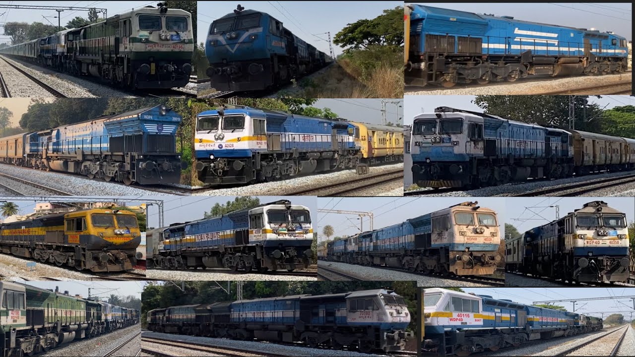 45 in 1 Mega Compilation super fast diesel & electric trains on Bangalore / Hassan / Hubballi Line 