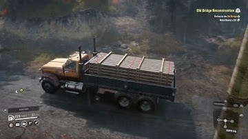 Old Bridge Construction - Walkthrough | Snow Runner | 4K 60FPS PC