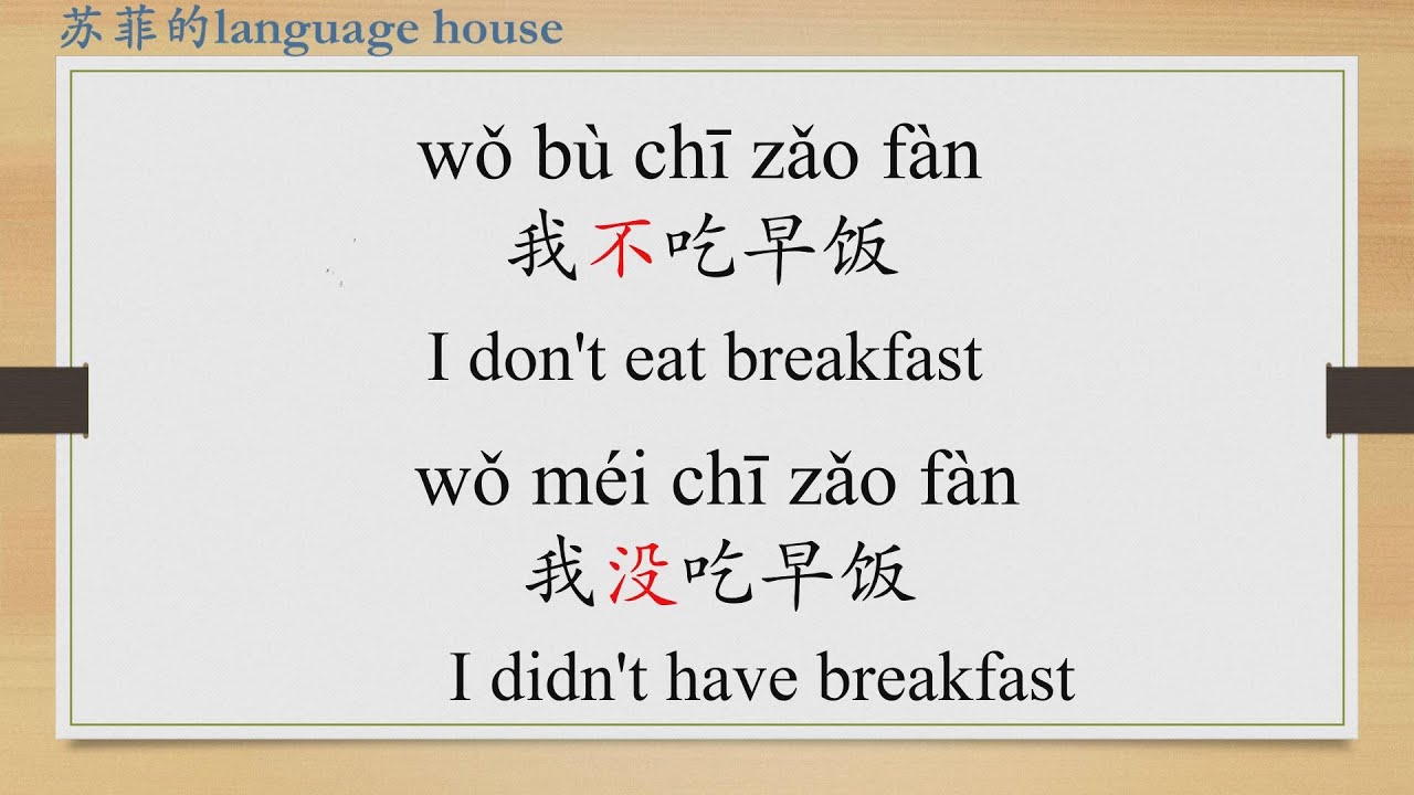 Learn Chinese from the origin: 不/difference between 不 and 没 as negative ...