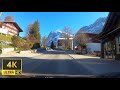 Driving in Switzerland: From Interlaken to Grindelwald. 4K