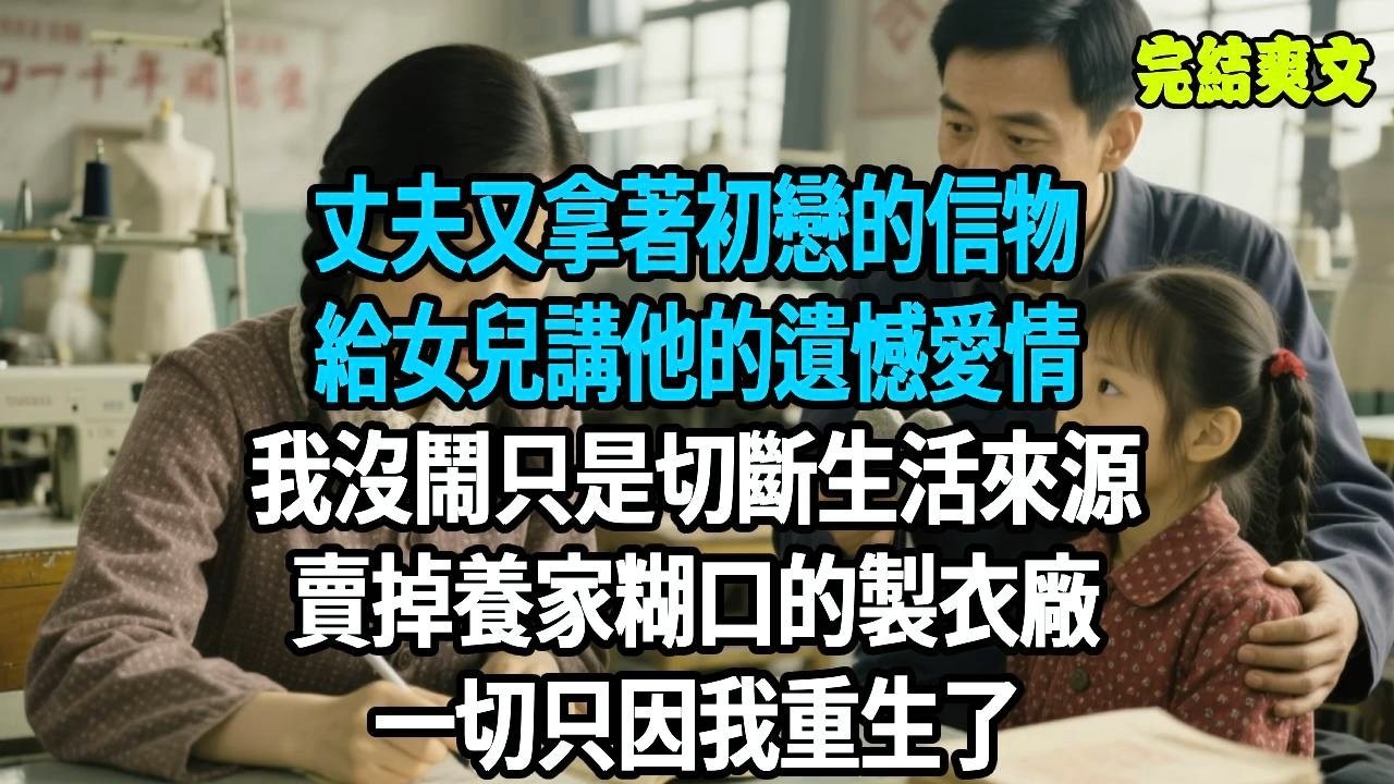 丈夫又拿著初戀的信物，給女兒講他的遺憾愛情，我沒鬧只是切斷生活來源，賣掉養家糊口的製衣廠，一切只因我重生了#爽文#重生#原創