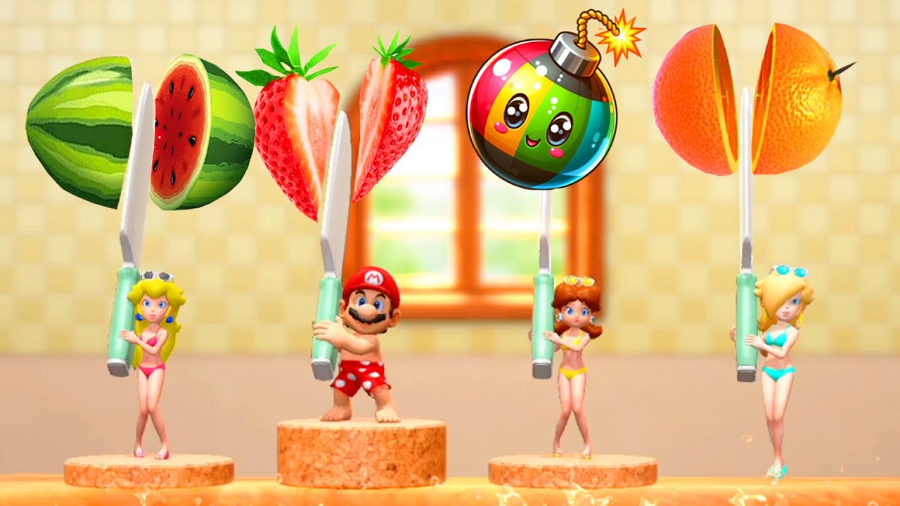 😲😲Super Mario Party Jamboree Rhythm Minigames😲😲 - Peach Vs Mario Vs Daisy Vs Rosalina (Master CPU)