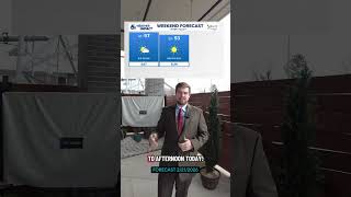 The forecast shows a cool and dry weekend ahead