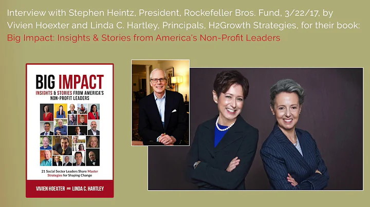 Interview with Stephen Heintz, President, Rockefel...