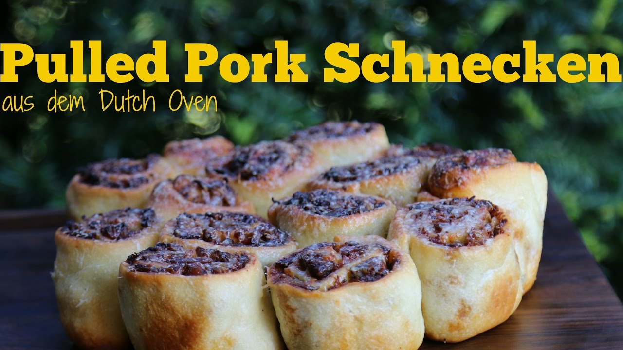 Pulled Pork Schnecken aus dem Dutch Oven