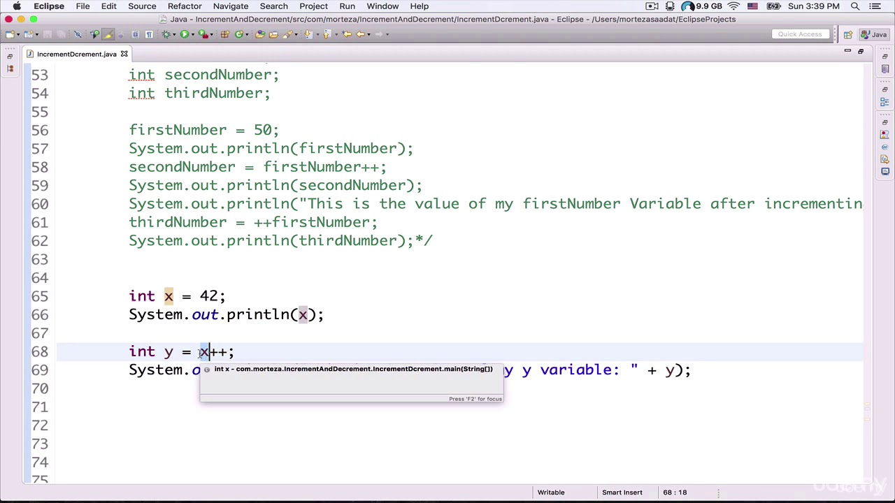 046 Incrementing and Decrementing in Java Part6 - YouTube