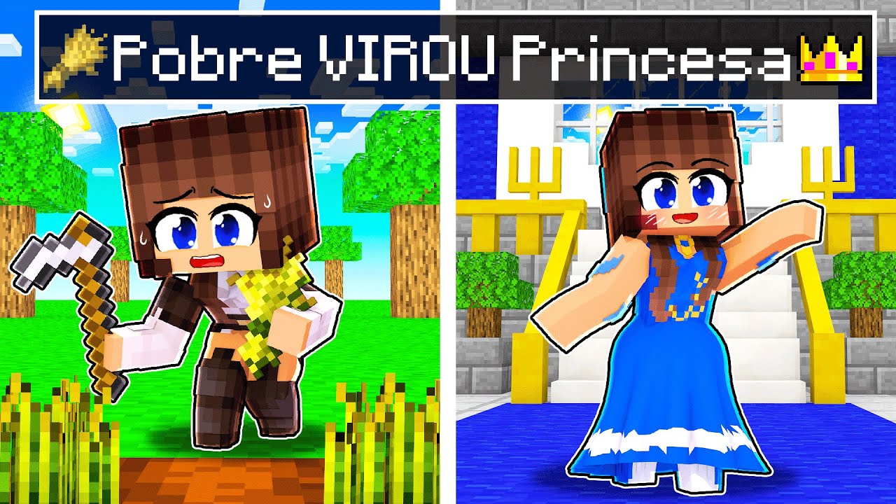 GAROTA POBRE virou PRINCESA no Minecraft ◂Miika▸