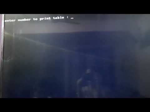 Print table using do-while loop